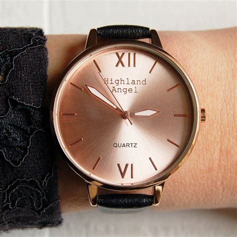 leather band watches women